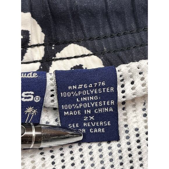 Big‎ Dogs Swim Trunks Mens 2X Mesh Drawstring Pockets All Over Print Pockets - Picture 5 of 10